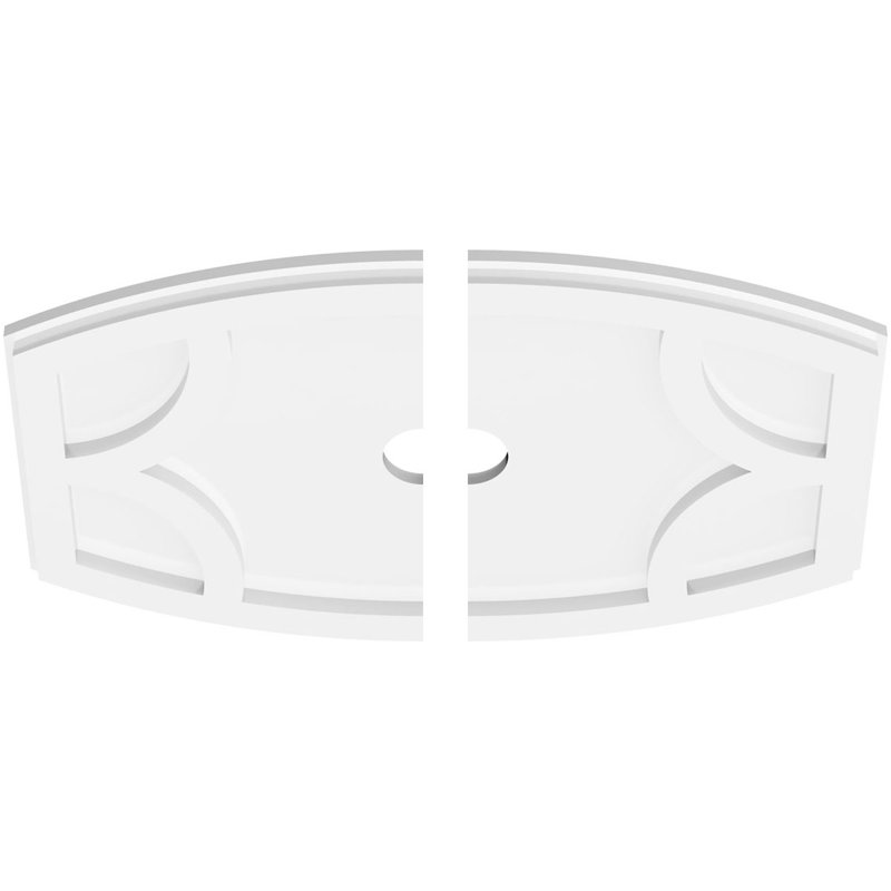 Médaillon de plafond contemporain en PVC de qualité architecturale Kailey, H 13,375 po x l 20 po x P 1 po