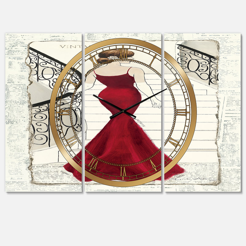 Elegance Glam Paris Diva III - Traditional wall clock