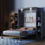 Lit escamotable, lit escamotable avec tablettes et lumières DEL pour la chambre à coucher-993645557