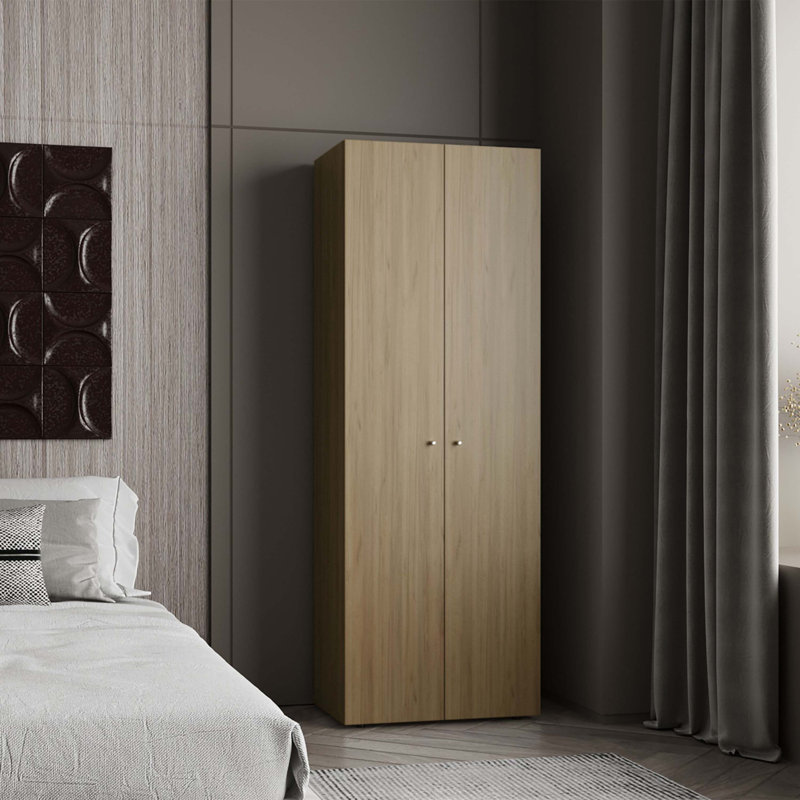 Système de garde-robe Soham Eco, chambre à coucher, Macadamia, Chêne