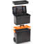  Roller Tool Box with Stackable Boxes ? Secure Mobile Work Centre / Storage Unit / Organiser / Chest / Trolley / Cart for Tools with Lockable Cover and Removable Tray