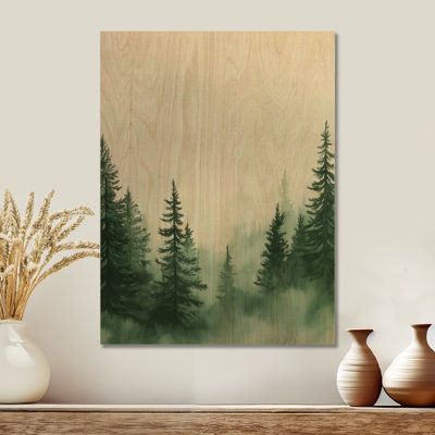 Mystic Forest II - Décoration murale en bois vert nature