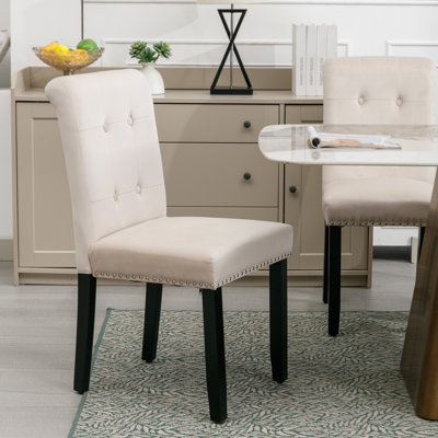 Hollowayville 49cm H Tufted Velvet Upholstered Side Chair