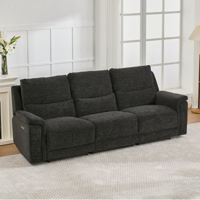 Power Reclining Sofa with USB Ports and Enhanced Comfort for Living Room Relaxation