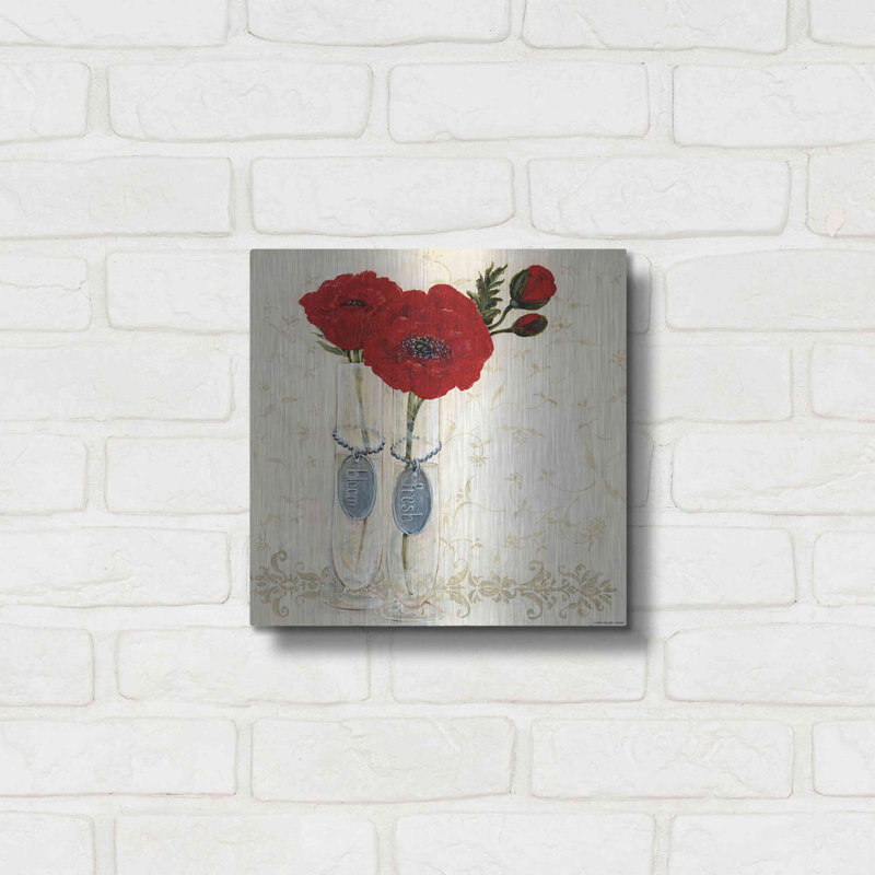 «Inspired Red» par Jadei, H 12 po x l 12 po x P 0,13 po