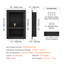 Niche de douche noire 16 po x 24 po, organisateur à double tablette, coins carrés et encastrés, étanche à l'eau pour la salle de bain, mousse extrudée, cloison mobile amovible, niche de 24 po
