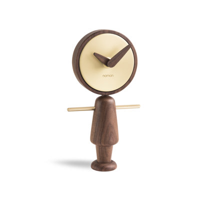Nene Rustic Analog Walnut Electric Tabletop Clock