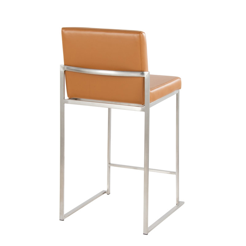 Tabouret de bar contemporain à haut dossier, Blanc