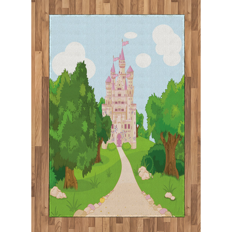 Cartoon High Density Long Fiber Poly Threads Decorative Area Rug Carpet, Rectangle 4' x 5'8"