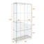 Vitrine moderne en verre avec lumières DEL-425454453