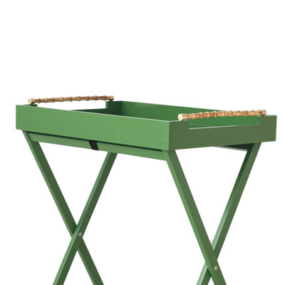 Verdant Bamboo-Handled Folding Tray Table