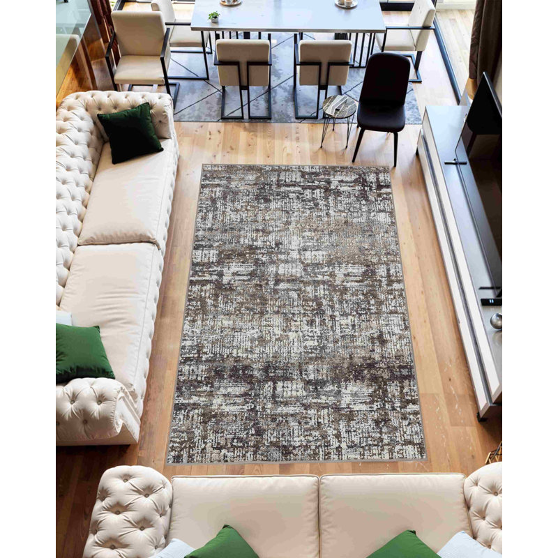 Tapis Menchaca DESIGN 9920 - Gris, Rectangle 9 pi 2 po x 12 pi 6 po