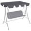 Replacement Canopy for Garden Swing Anthracite 150/130x70/105cm