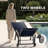 Outdoor Patio Chaise Lounge Set Of 2 With Wheels And Armrests-726262097