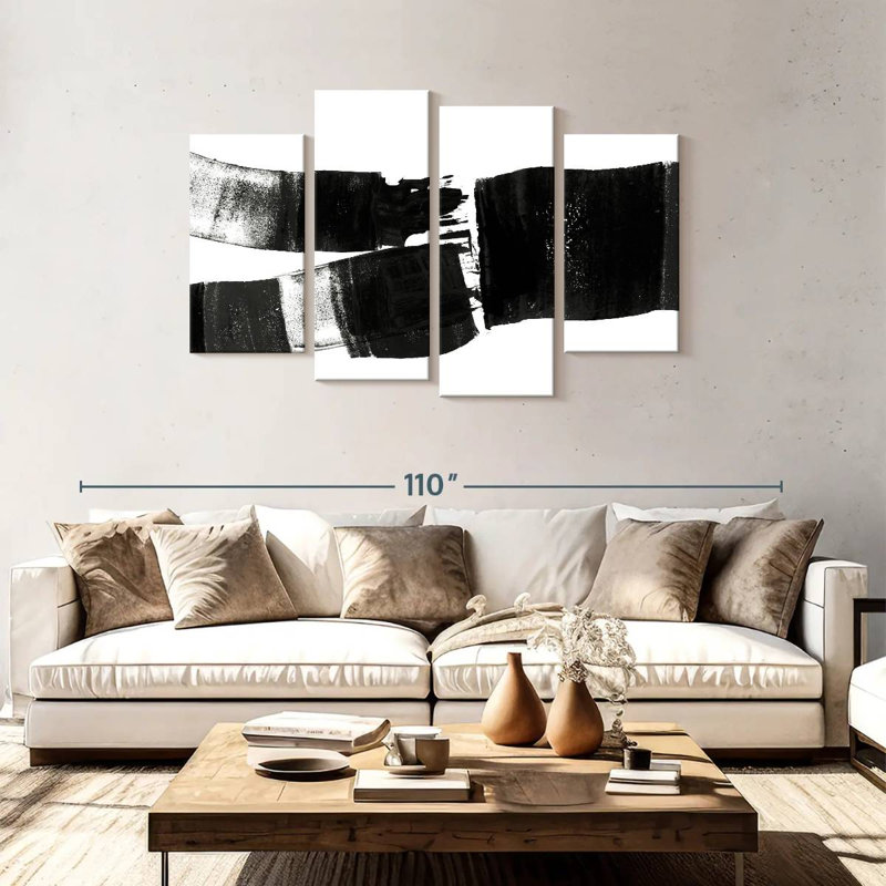 Avery Brush Stroked Abstract, 48" H x 75" W