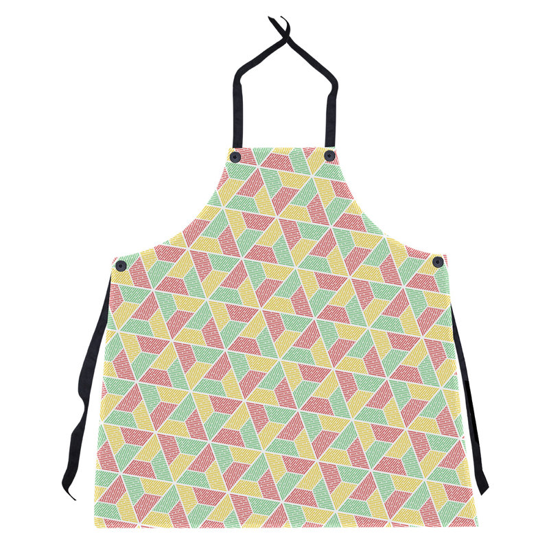 Bib Apron, Red Green/Yellow