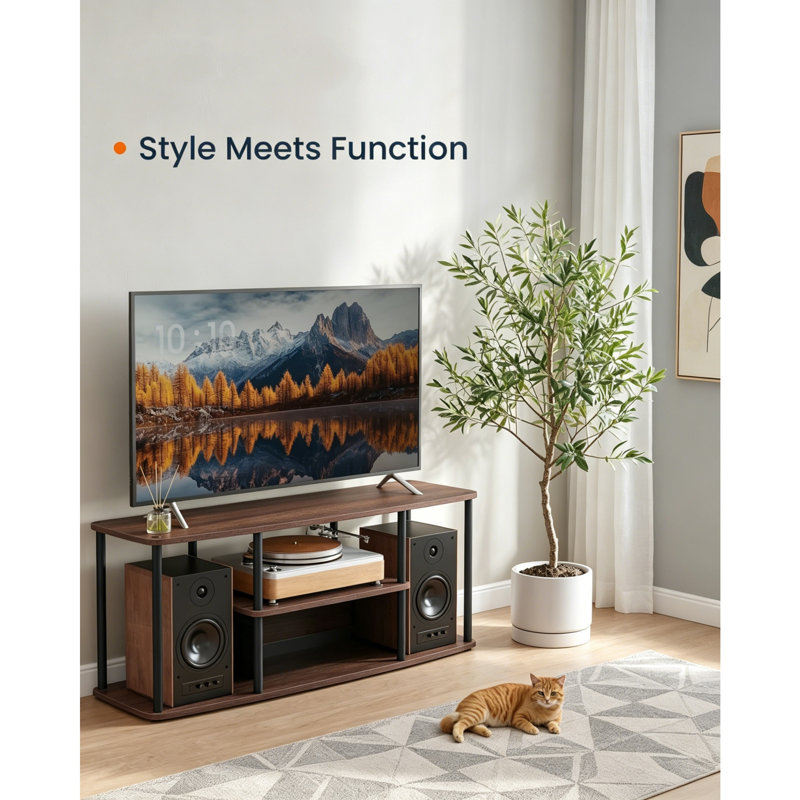 Unfinished TV Stand for TVs up to 50" with Fireplace Included