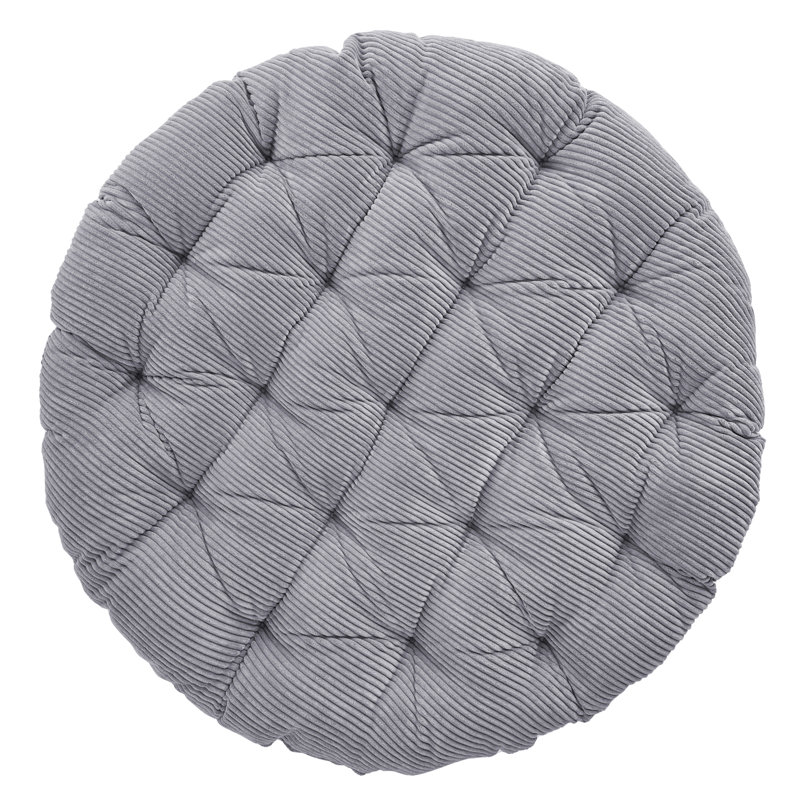 Indoor Textured Papasan Seat Cushion, 44" W x 44" D, Fauxchilla Silver Fox