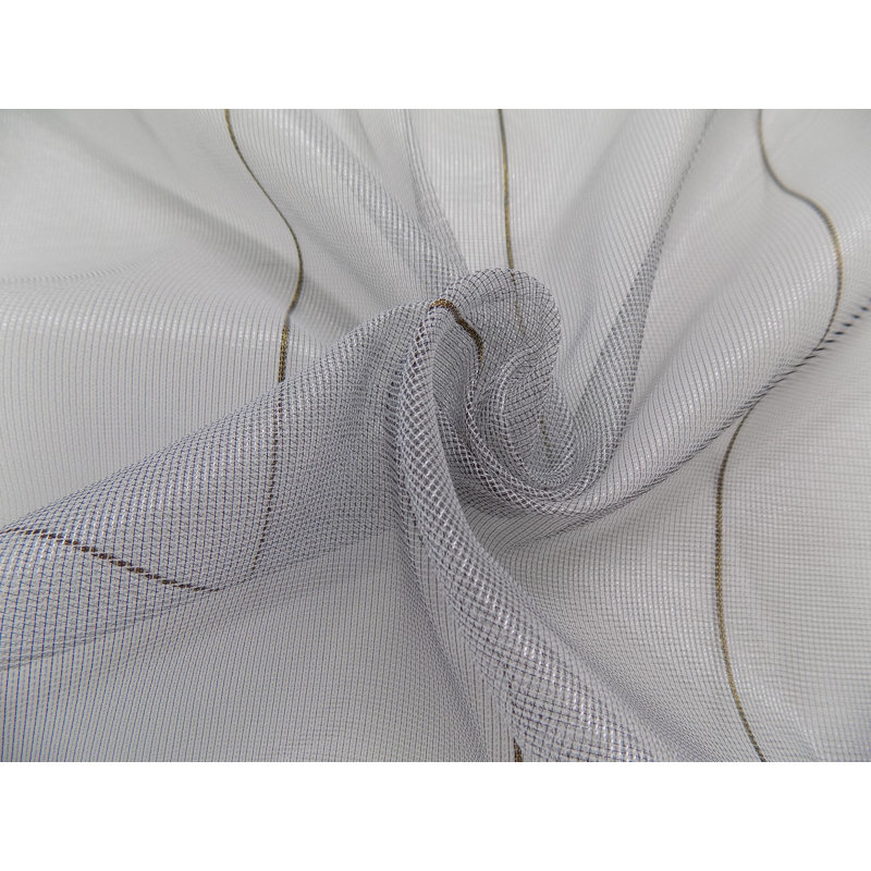 Merlee Semi Sheer Single Curtain Panel, Grey/Brown, 245cm H x 300cm W