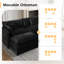 Grand canapé modulaire en U modulaire en chenille 6 pièces Clithoe, canapé rembourré en chenille avec 2 repose-pieds amovibles-1138234475