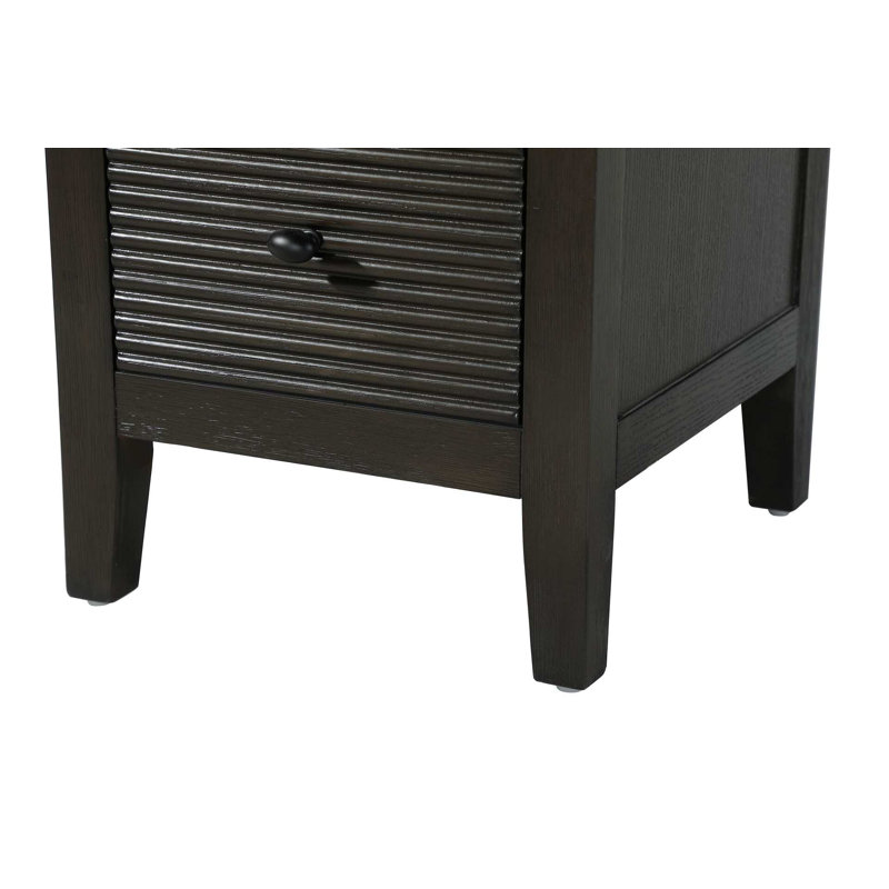 16 Inch Open Shelving Bath Storage Cabinet in Chocolate Oak, Chocolate Oak, 72" H x 16" W x 18" D