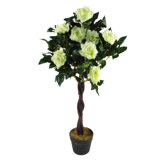 90cm Faux Flowering Plant in Pot Liner