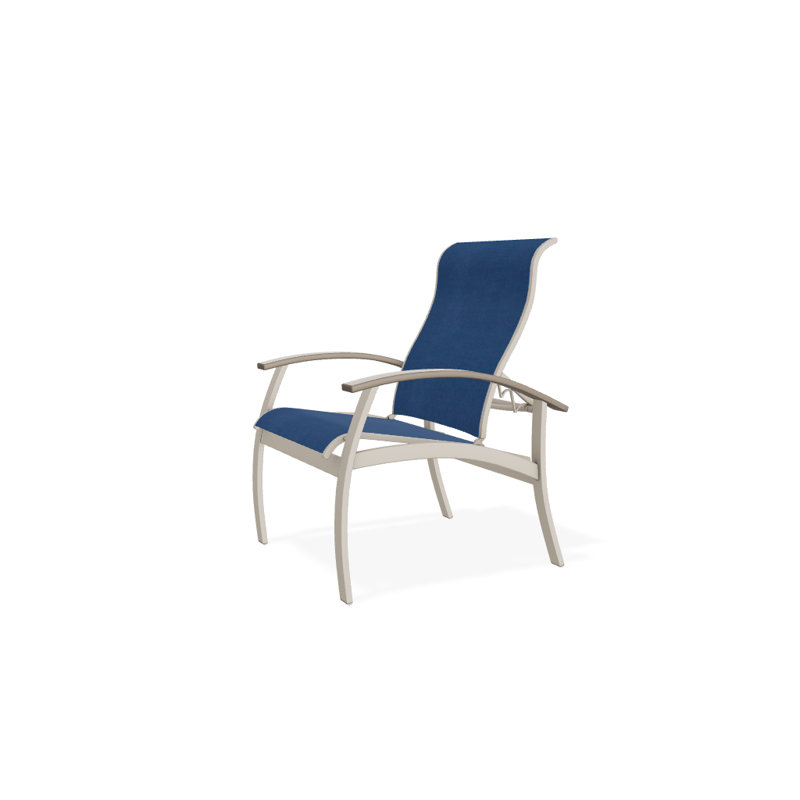 Chaise de patio Askar, Désert, Désert texturé, Cobalt 35D Sunbrella®