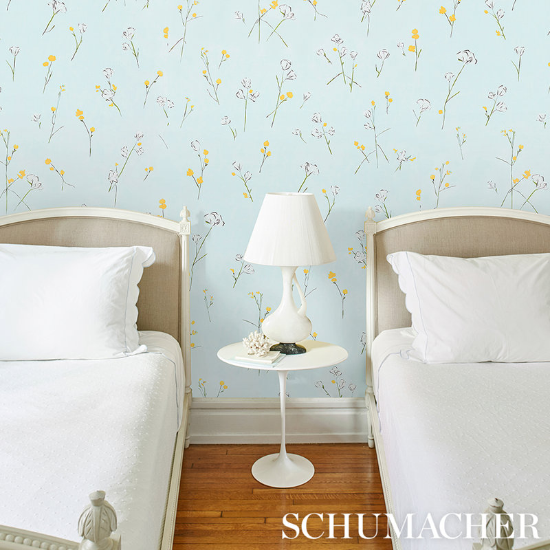 Alex's Floral Wallpaper, Mint