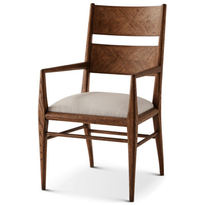 Nova 19.25'' H Upholstered Oak Armchair