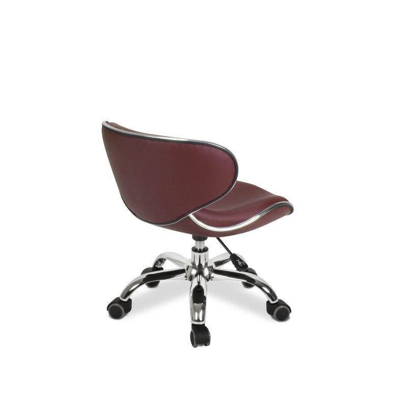 Waimes Backed Adjustable Height Ergonomic Lab Stool, Black