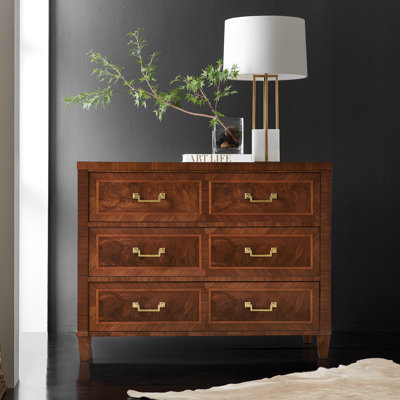 Commode double en bois massif à 3 tiroirs 47 po