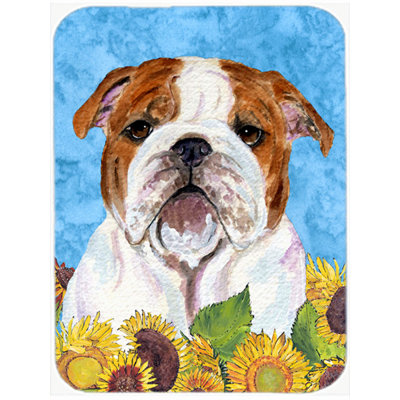 English Bulldog Glass Cutting Board