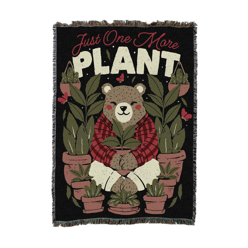 Jeté en coton Pure Country Weavers Just One More Plant XL, L 60 po x l 50 po