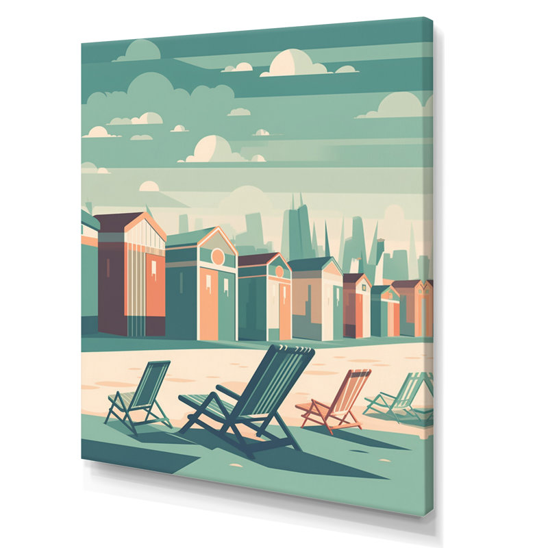" Beachside Rest III ", Wrapped Canvas, 32" H x 24" W x 1" D