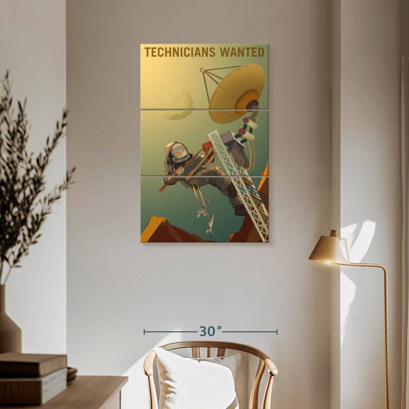 Oberle Mars Explorers Wanted Poster II, 57" H x 36" W
