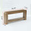Console de 78,74 po de long avec rangement ouvert, canapé rustique pour entrée, salon, chêne naturel