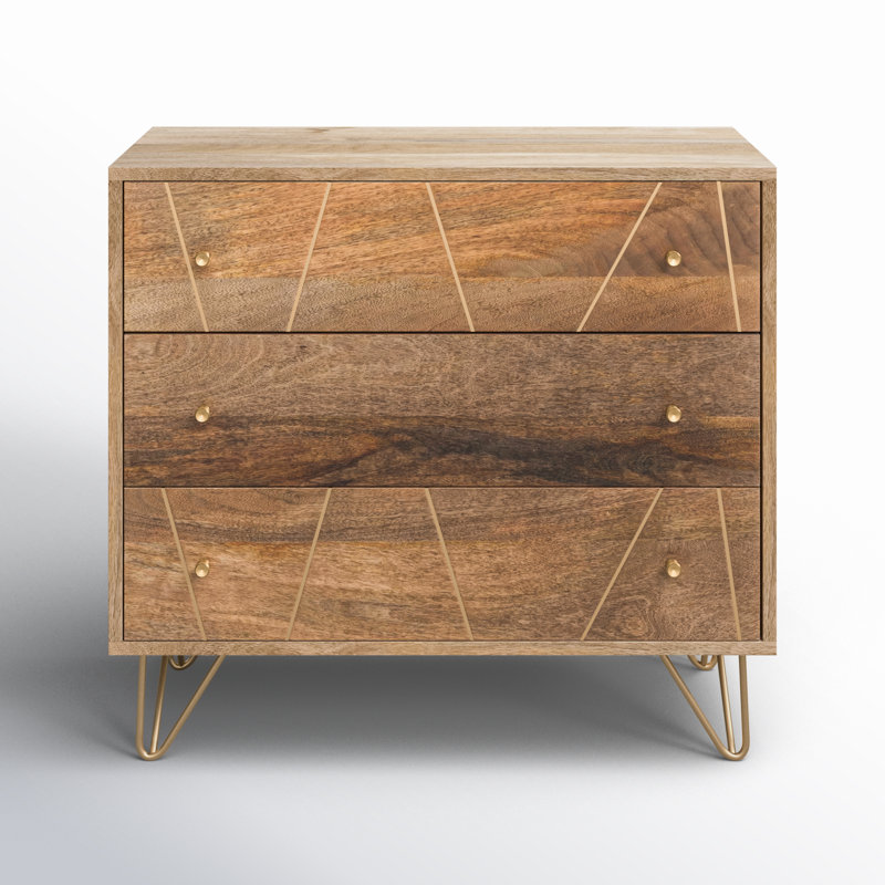 Resch Solid Wood 31.8'' W 3 - Drawer Dresser, Natural