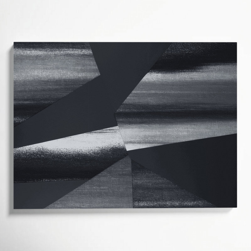 Minimalisme 69, art mural sur toile noire, H 20 po x l 24 po
