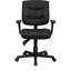 Chaise de bureau ergonomique multifonctionnelle pivotante à dossier moyen LeatherSoft-30773040