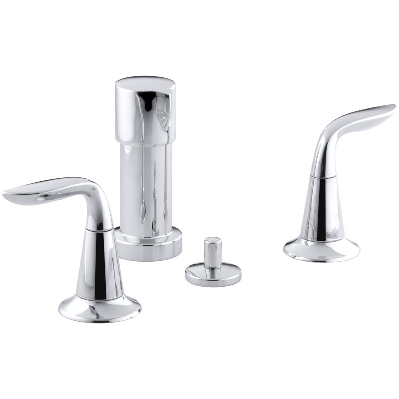 Refinia Vertical Spray Bidet Faucet with Lever Handles, Chrome poli