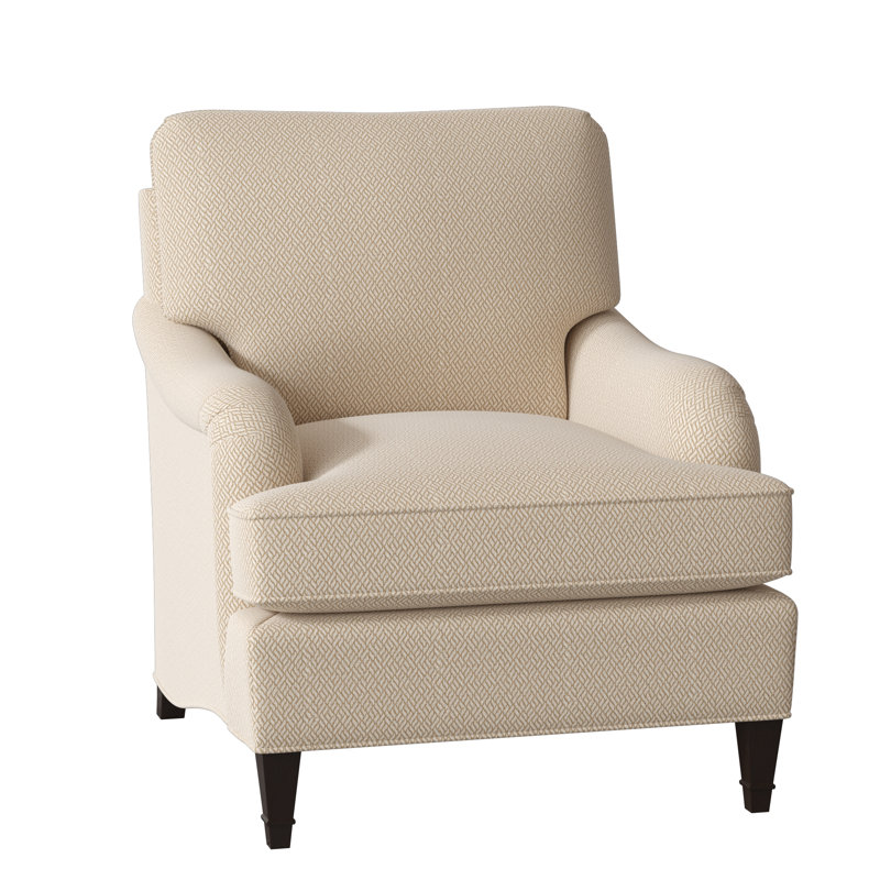 Everton Armchair, Filigree Ivory, American Walnut