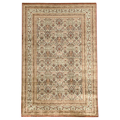 Hand Knotted Area Rug in Ivory