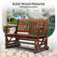 Banc oscillant double en bois de sapin avec dossier à lattes verticales-1059653126