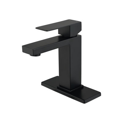 Waterfall Spout Bathroom Faucet, Matt Black Single Handle Vanity Sink Stainless Steel For Long-Term Durability, Corrosion And Fingerprint Surface, Silent Uninterrupted Water Flow Faucet With Spout,
