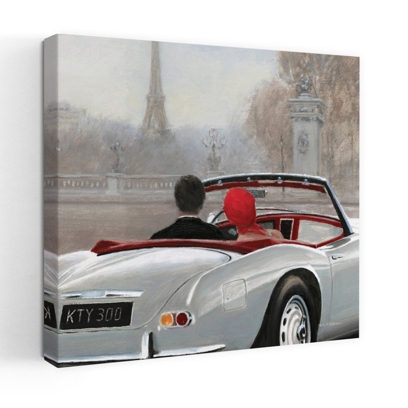 A Ride In Paris II, art contemporain, H 18 po x l 18 po