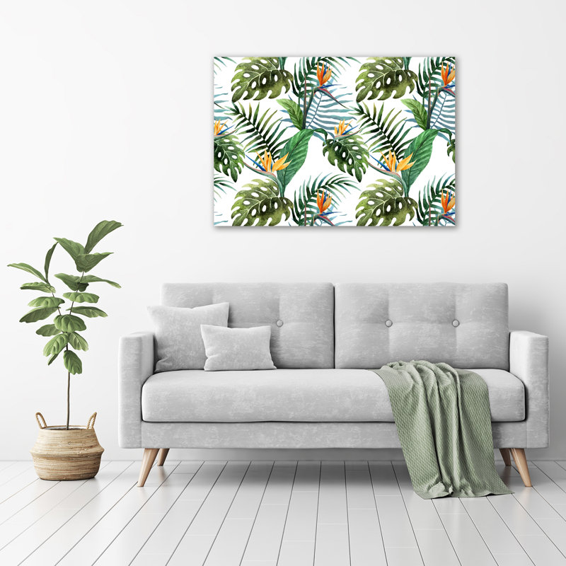 Tropical Flowers - Wrapped Canvas Print