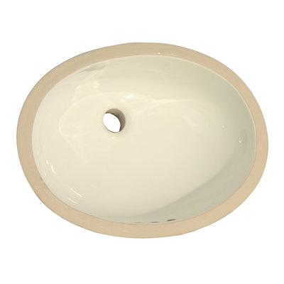 Barclay Rosa 570 16.5'' Vitreous China Oval Bathroom Sink with Overflow