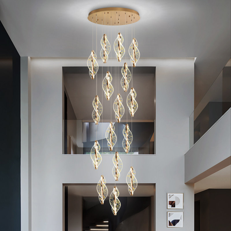 Lustre en acrylique 16 lumières, Matte Black