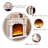 White Solid Wood Freestanding Fireplace