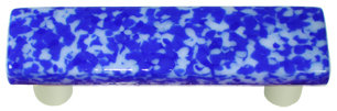 Poignée barre 3 po Granite, Noir, Bleu cobalt / blanc